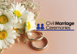 Flowers and wedding rings