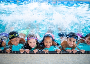 kids in a pool