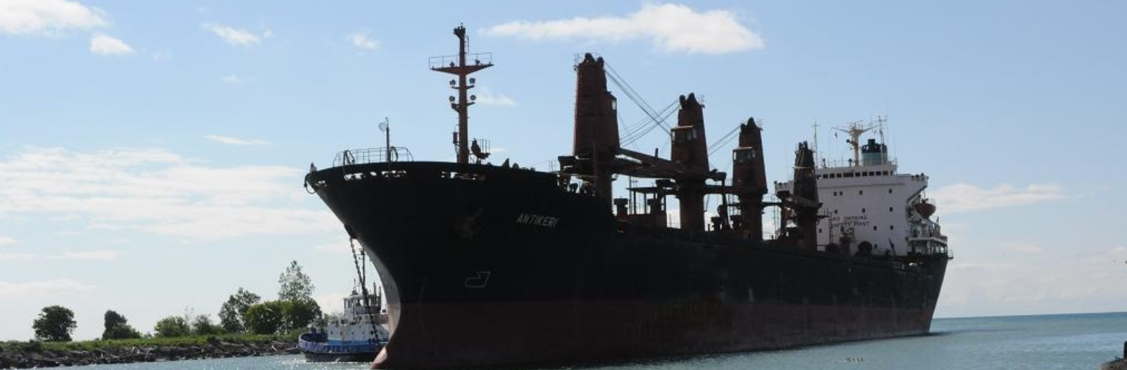 Ship in the Oshawa Harbour