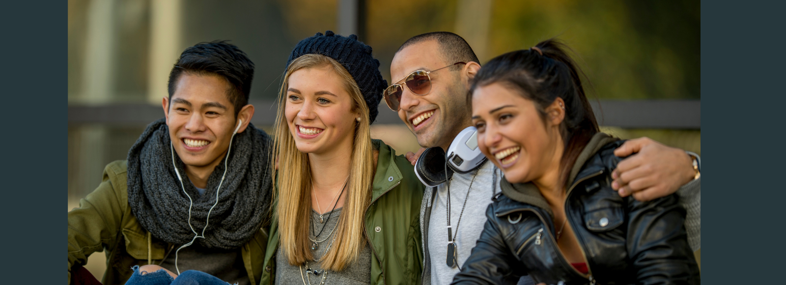 students socializing