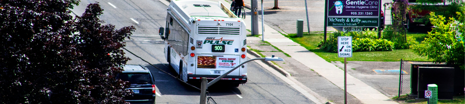 Durham Transit bus driving 