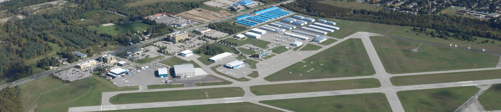 Aerial of the Oshawa Executive Airport