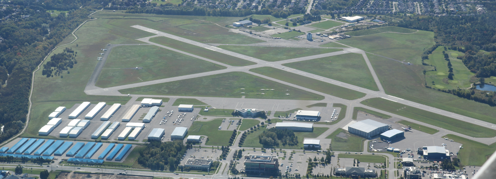 Aerial of the Oshawa Executive Airport