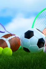 sports equipment on a field