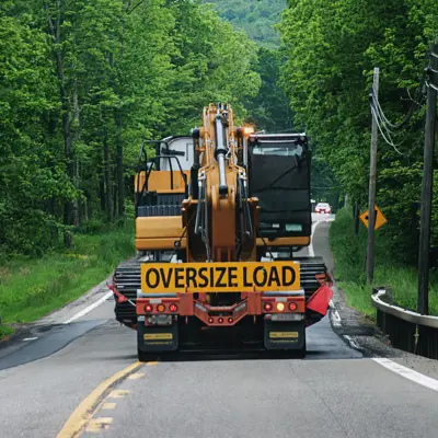 truck labelled with oversize load