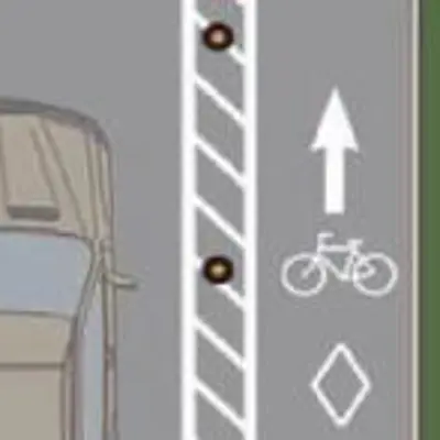Separated bike lane