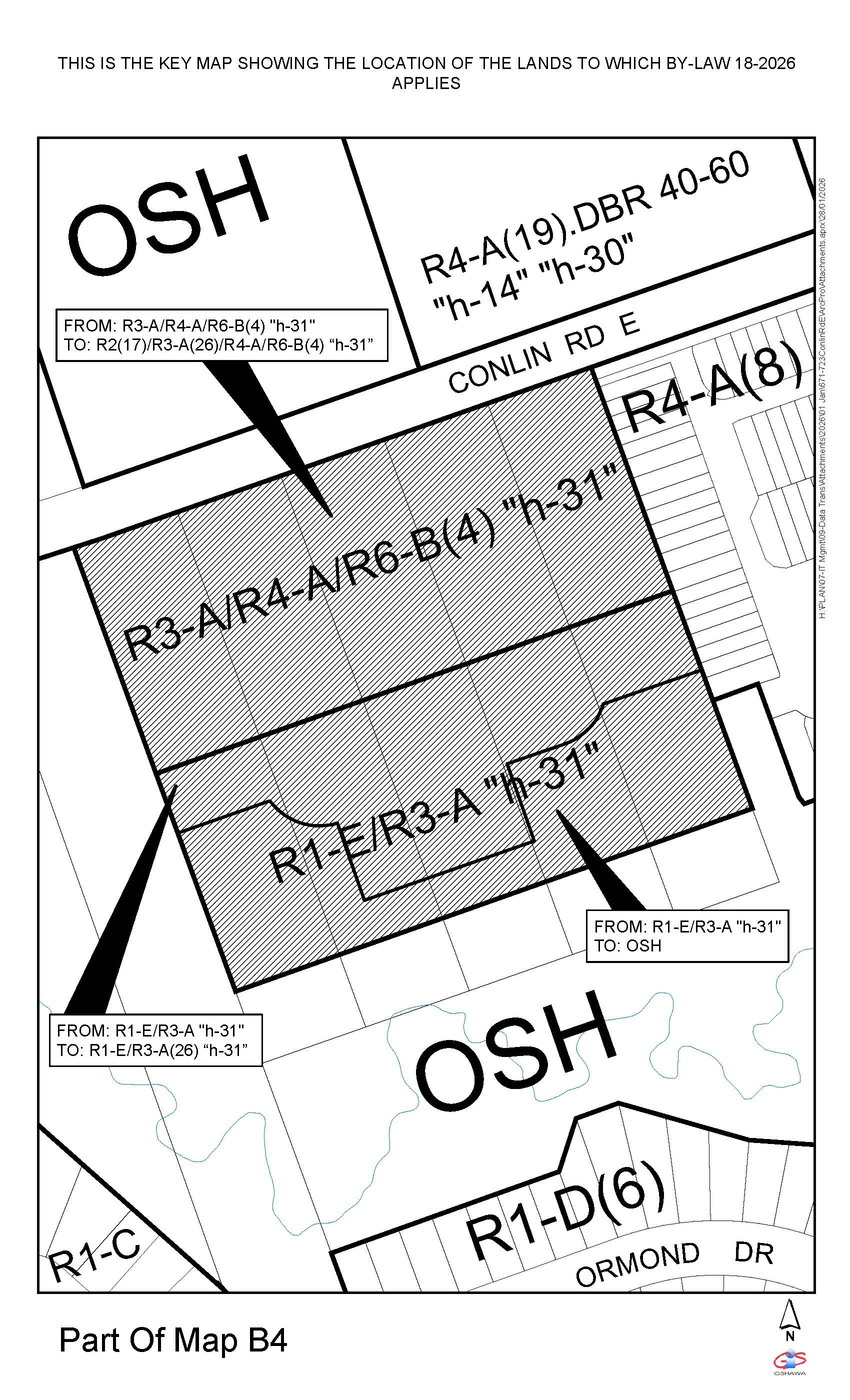 Key map showing location of the lands to which By-law 18-2026 applies
