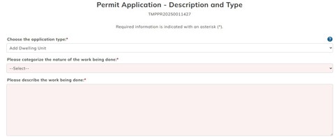 Application Type on Portal