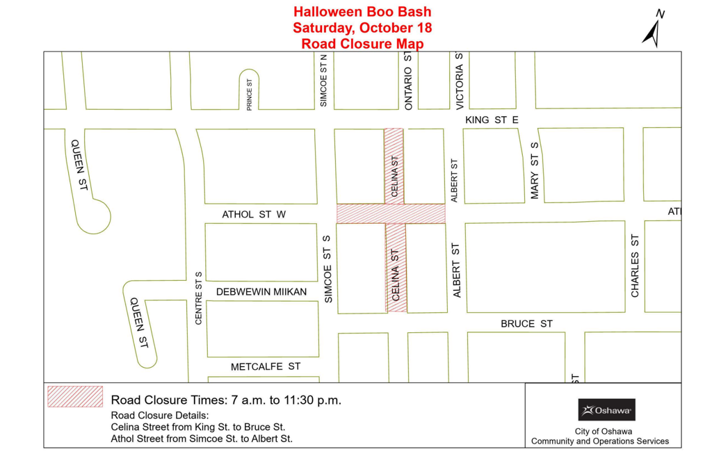 Map of affected area