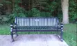 Black commemorative bench