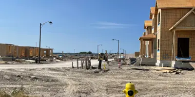 construction site of housing subdivision