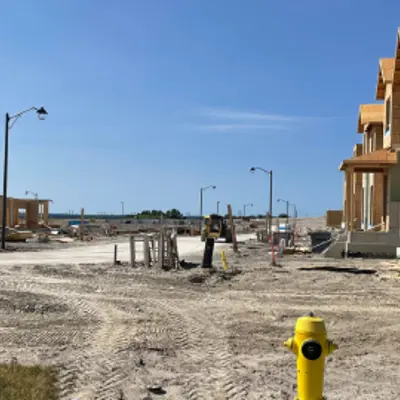 construction site of housing subdivision