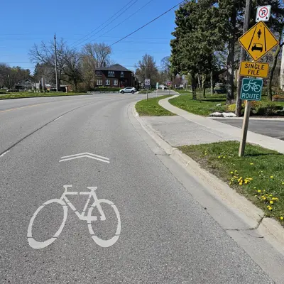 Signed only route (with optional sharrows)