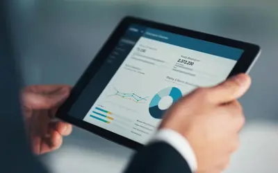 person using a tablet