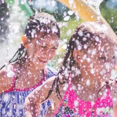 children enjoying splash pads