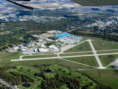 Aerial of Oshawa Executive Airport