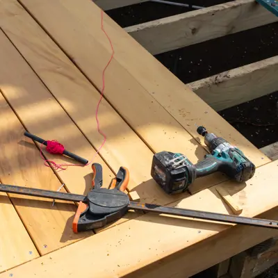 Deck with tools to build