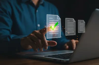 form with green checkmark