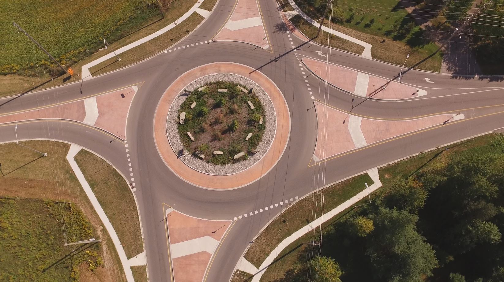 Roundabout in Oshawa