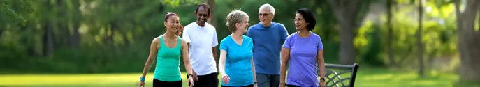 Group of older adults walking 