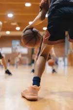 youth playing basketball