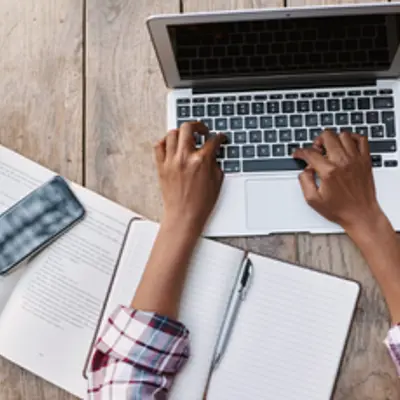 Person working at a computer