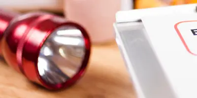 flashlight and clipboard