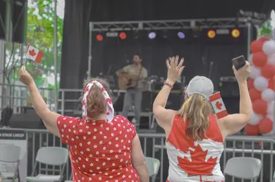 People Enjoying Canada Day