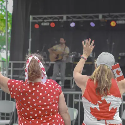 People Enjoying Canada Day