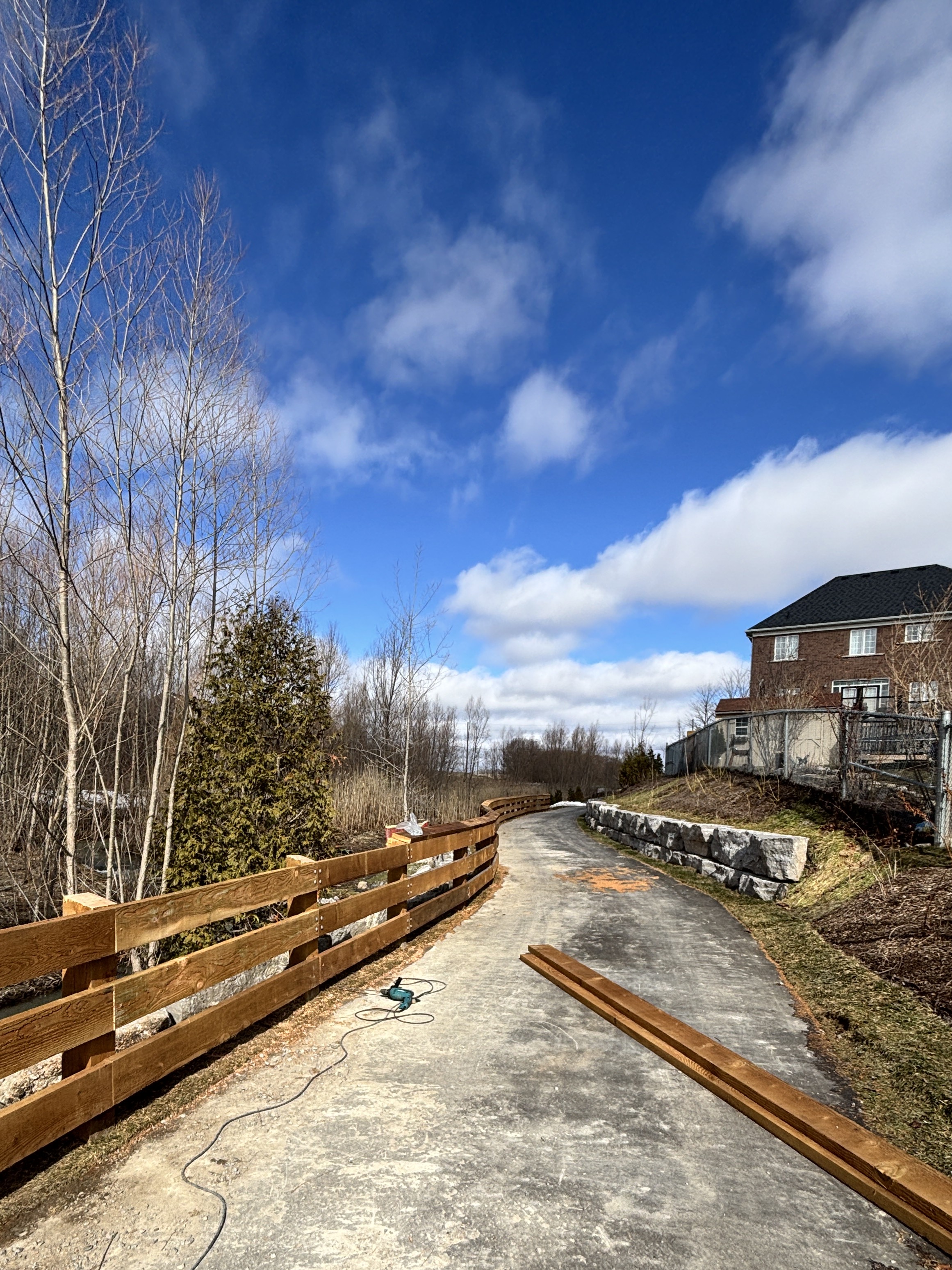 Harmony Creek Trail ongoing trail work.