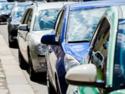 vehicles parked along the street