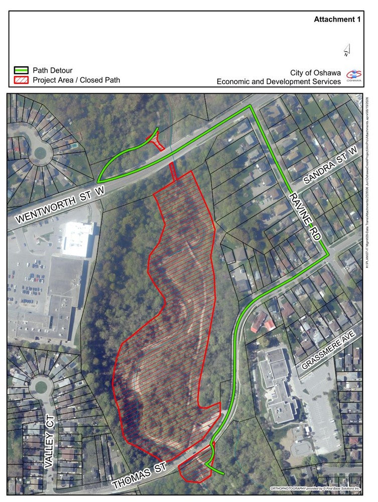Oshawa Creek Rehabilitation path detour