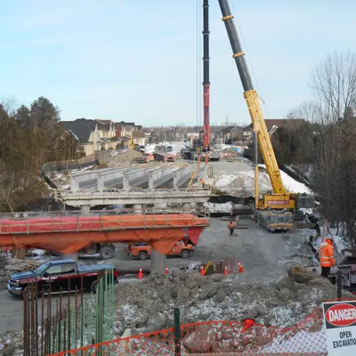 Britannia Bridge construction