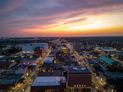 Downtown Oshawa at Sunset