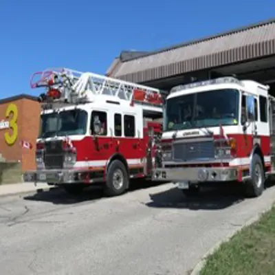 Outside of fire station 3