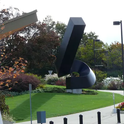 Art structure in City Hall gardens