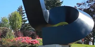 large black sculpture