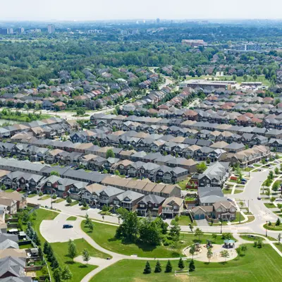 aerial of City of Oshawa