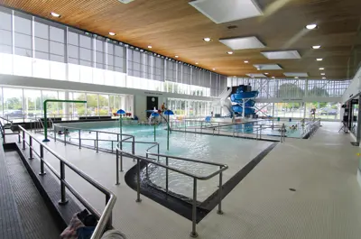 Leisure and lane pools and slide at South Oshawa Community Centre