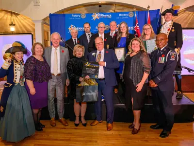 Oshawa Walk of Fame inductee and local dignitaries
